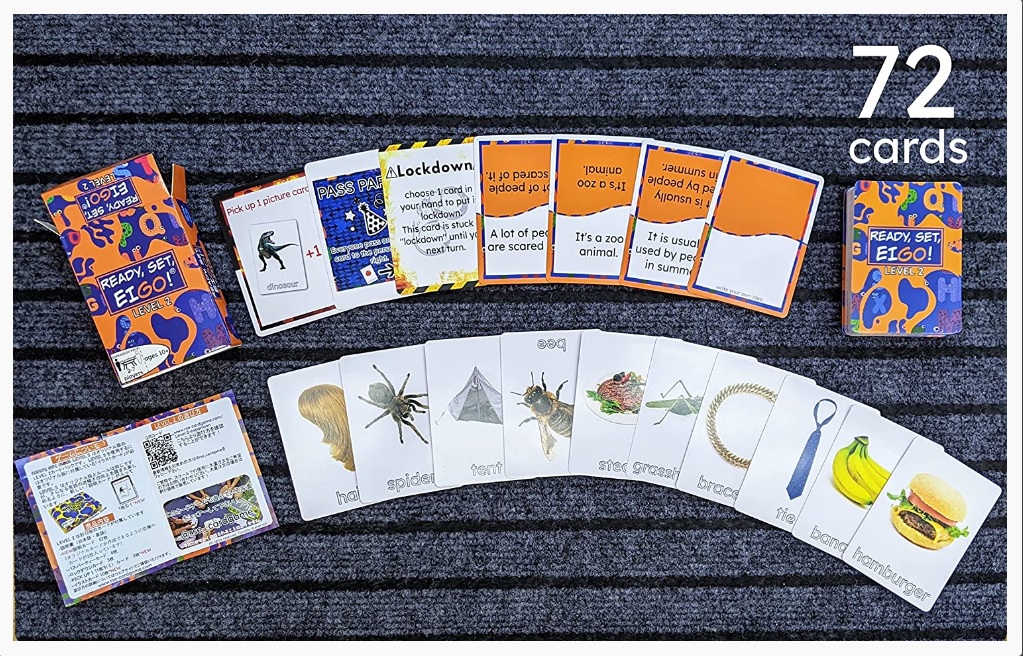 Games for Online Classes :: Ready, Set, Eigo！ Card Game Level2 Expansion  Card Pack【小学生・中学生にオススメ 英語教材・えいごカード】